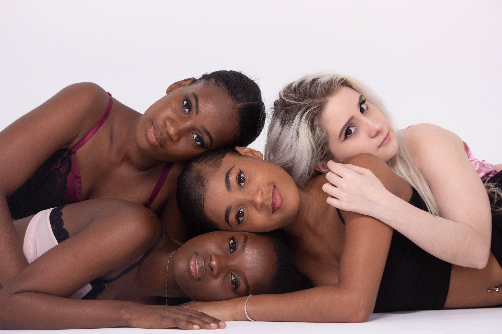 Diverse Group of Women in Lingerie